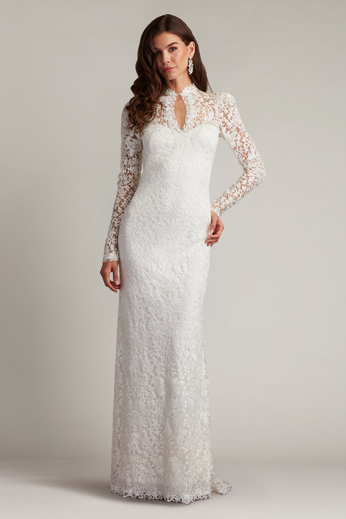 Heiss Embroidered Illusion Gown