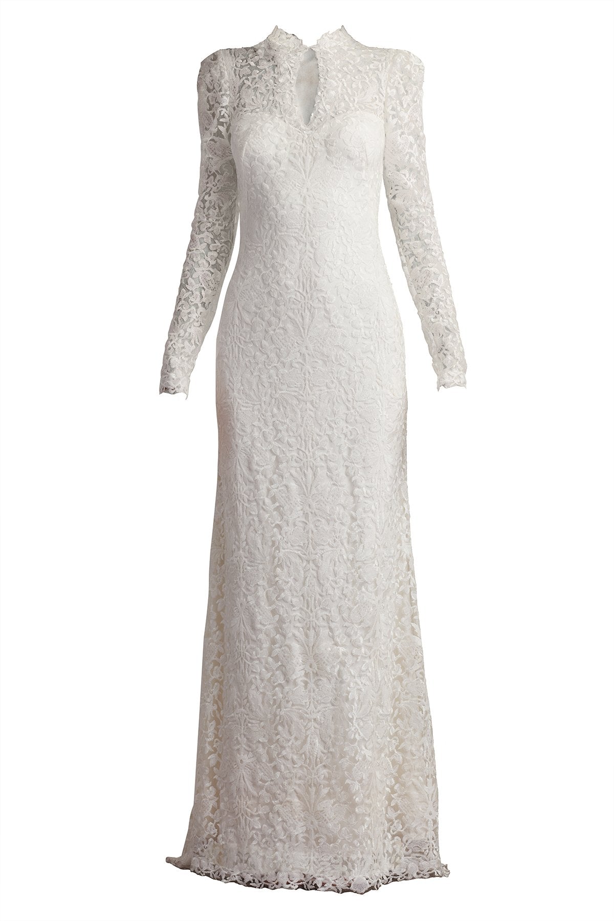 Heiss Embroidered Illusion Gown