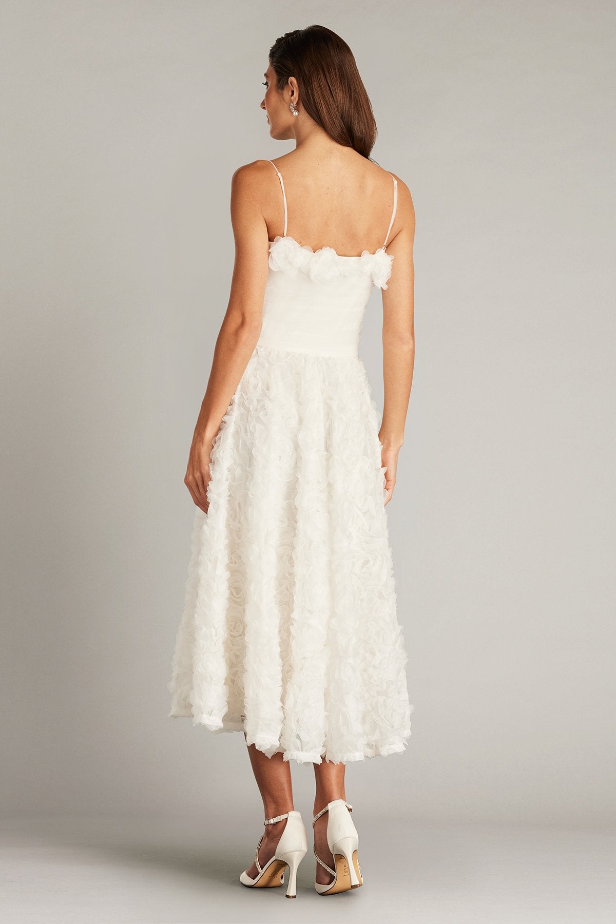 Greer Rosette Appliqué Midi Dress