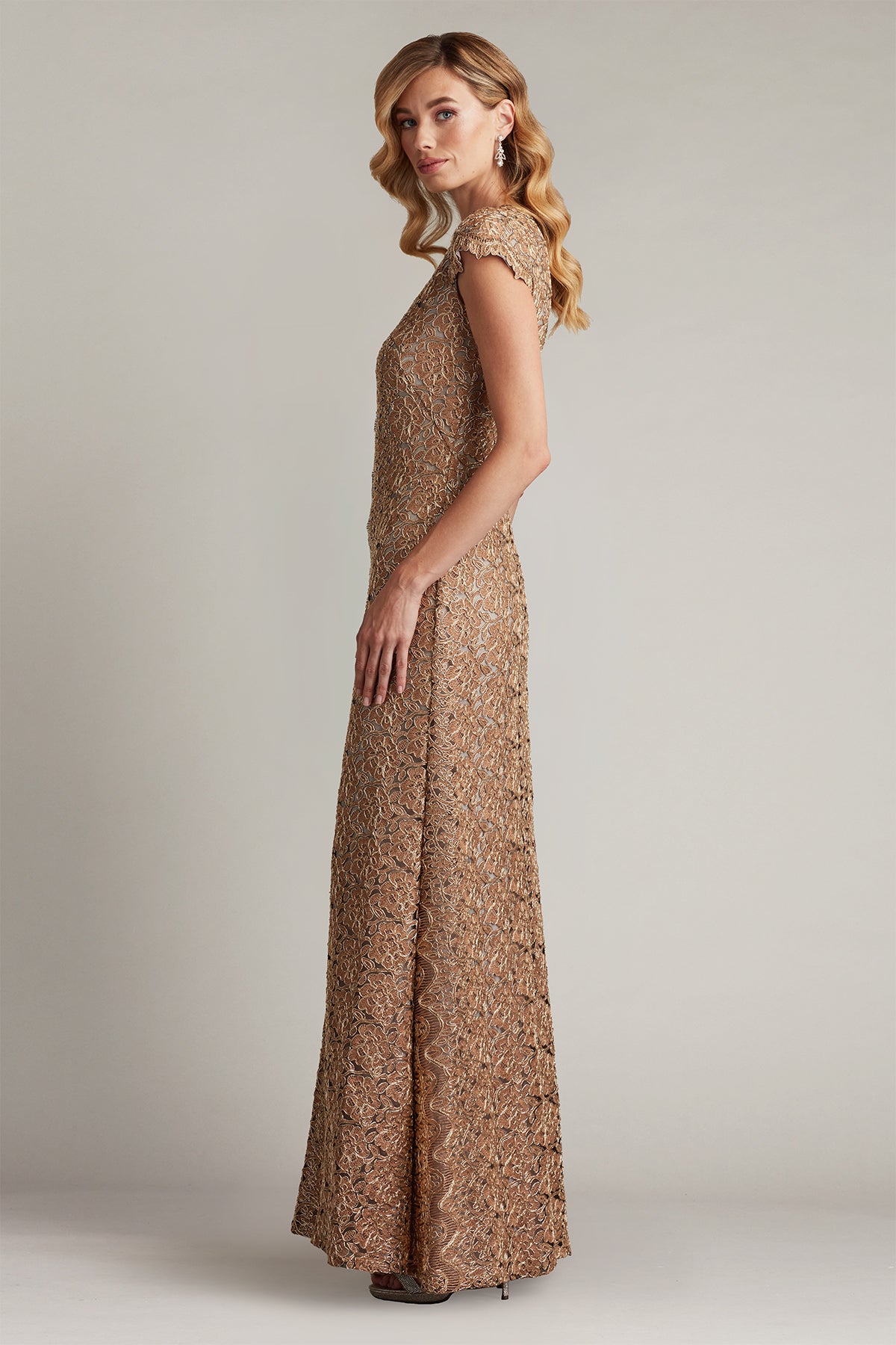Etters Scalloped Illusion Gown