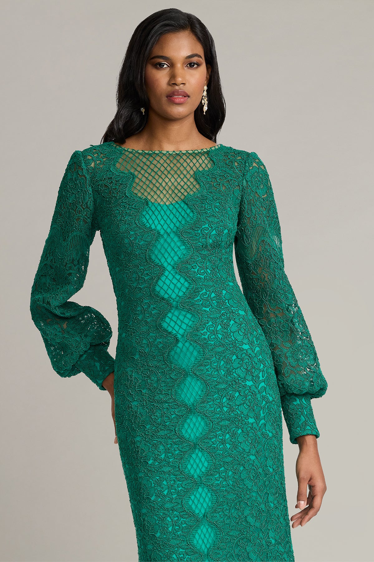 Wohler Cord Embroidered Tulle Gown