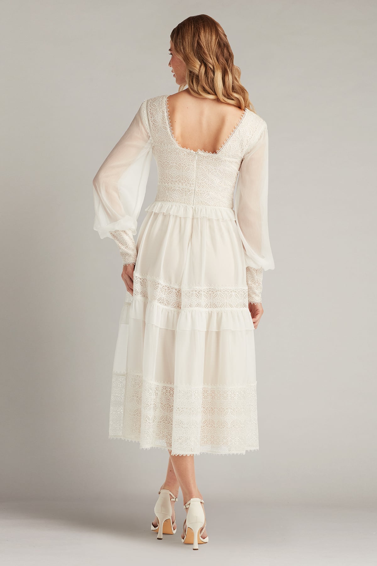 Loic Lace Panel Midi Dress