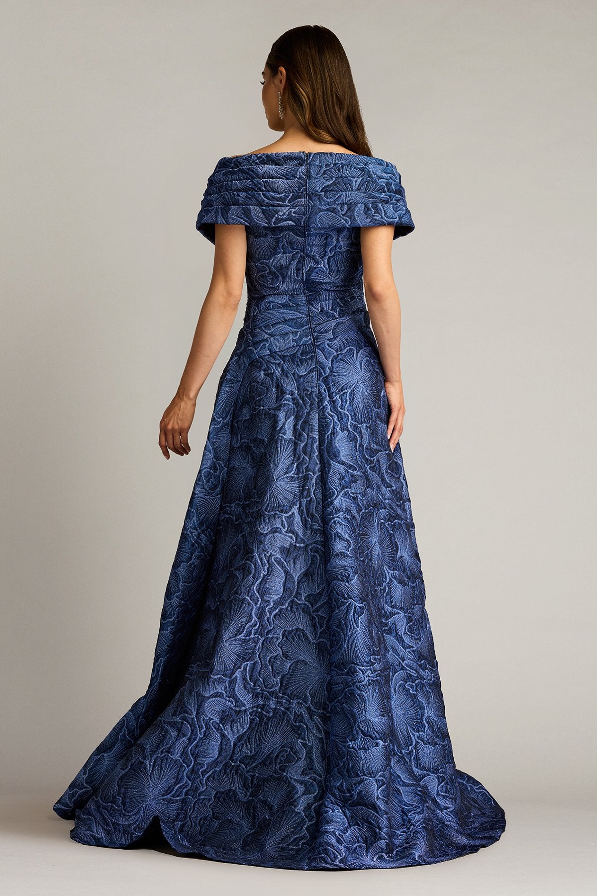 Durant Floral Jacquard Gown