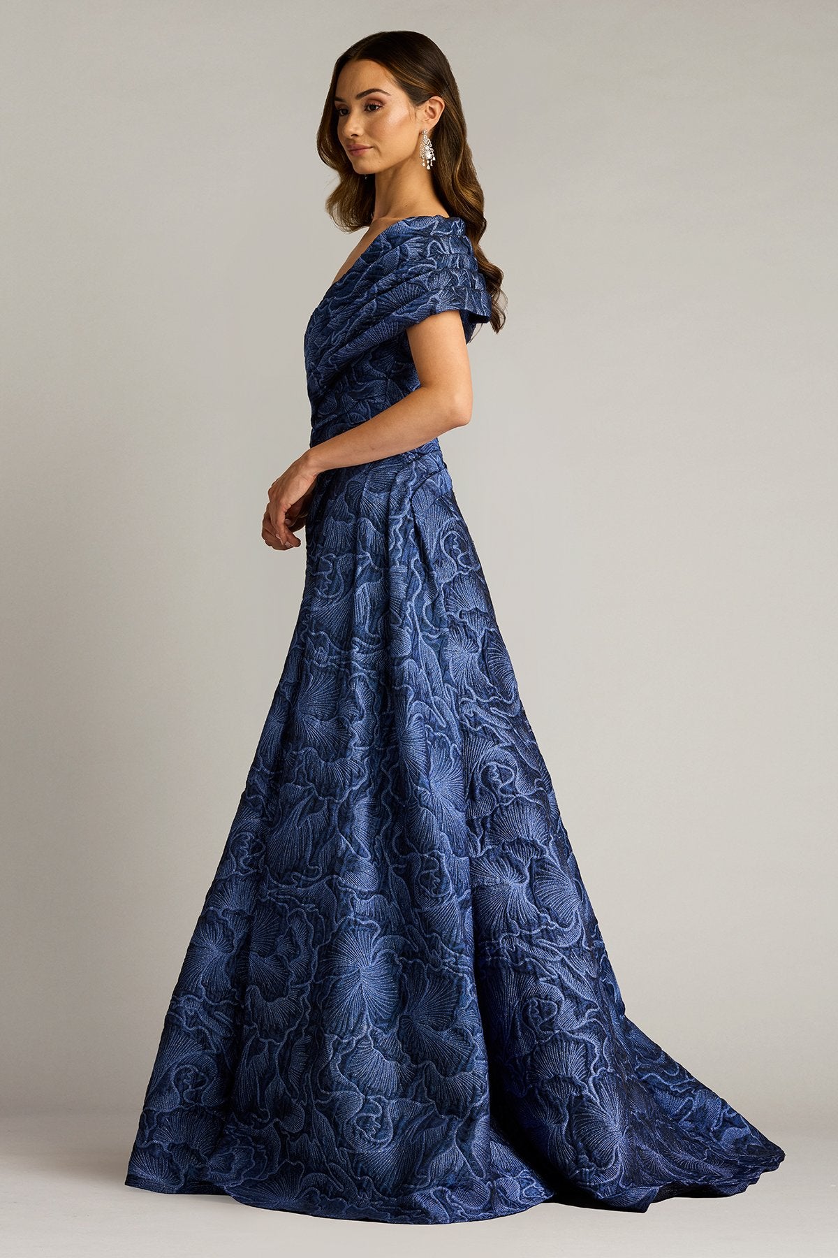 Durant Floral Jacquard Gown