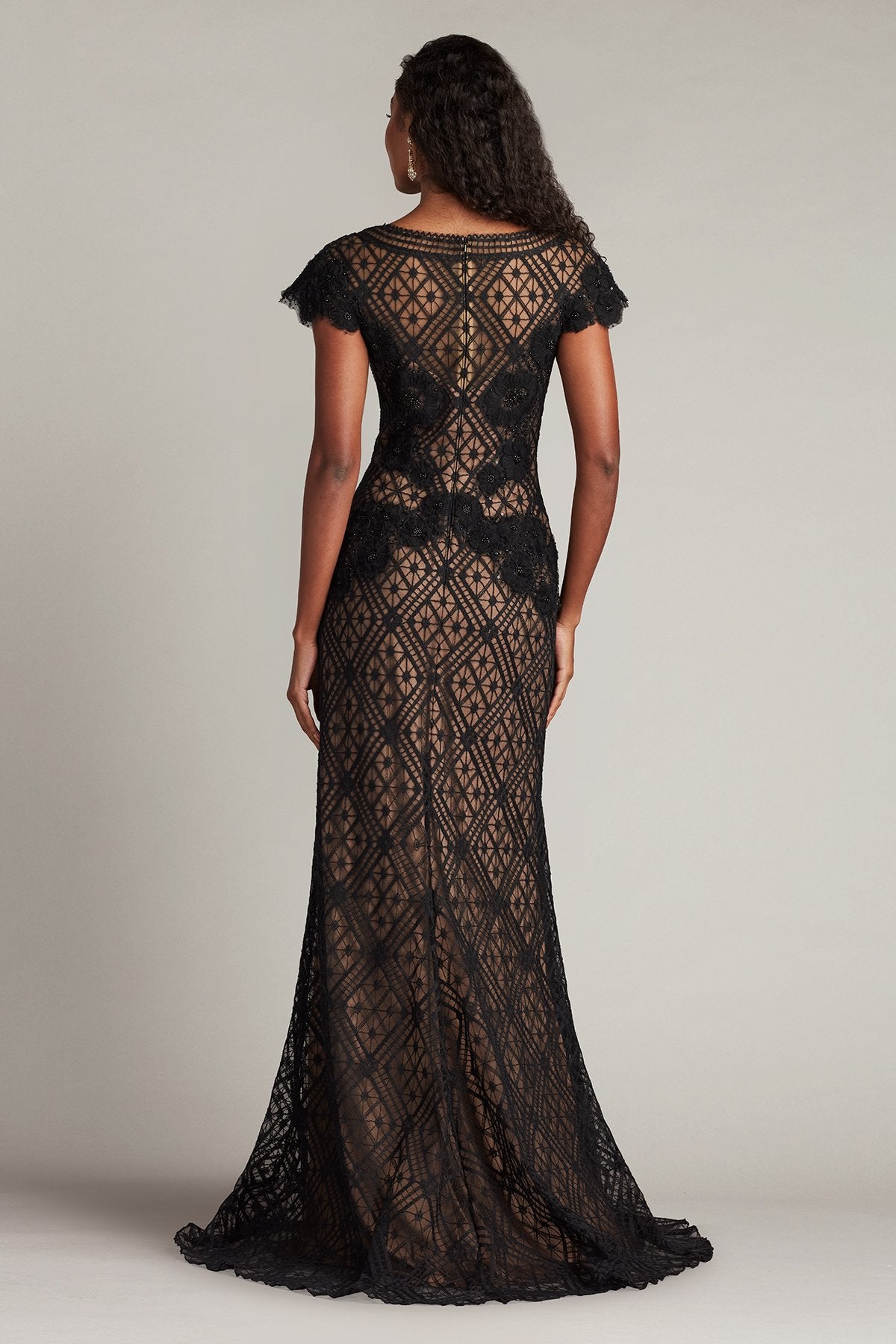 Jasi Embroidered Illusion Gown