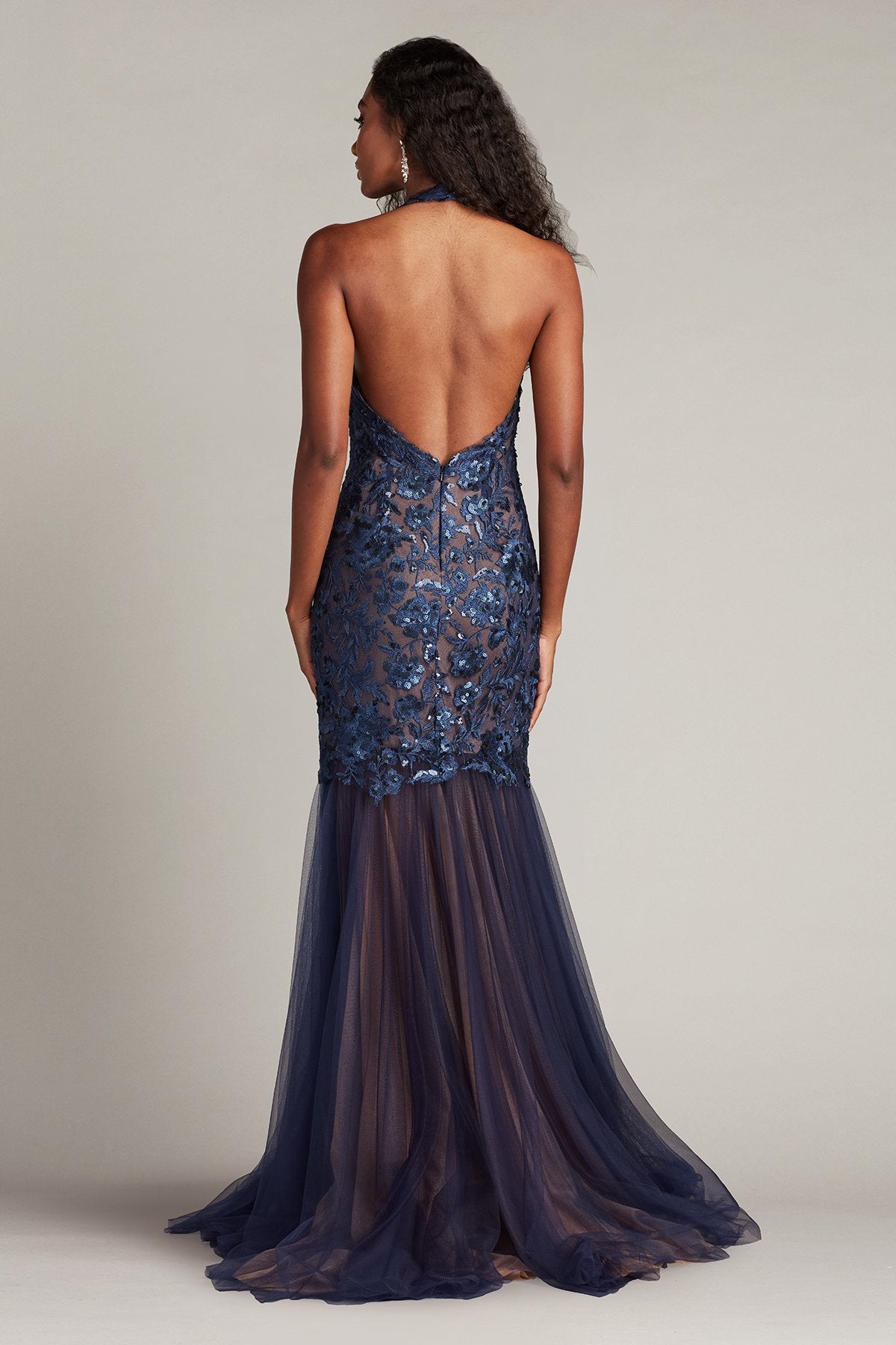 Evaine Sequin Embroidered Tulle Gown