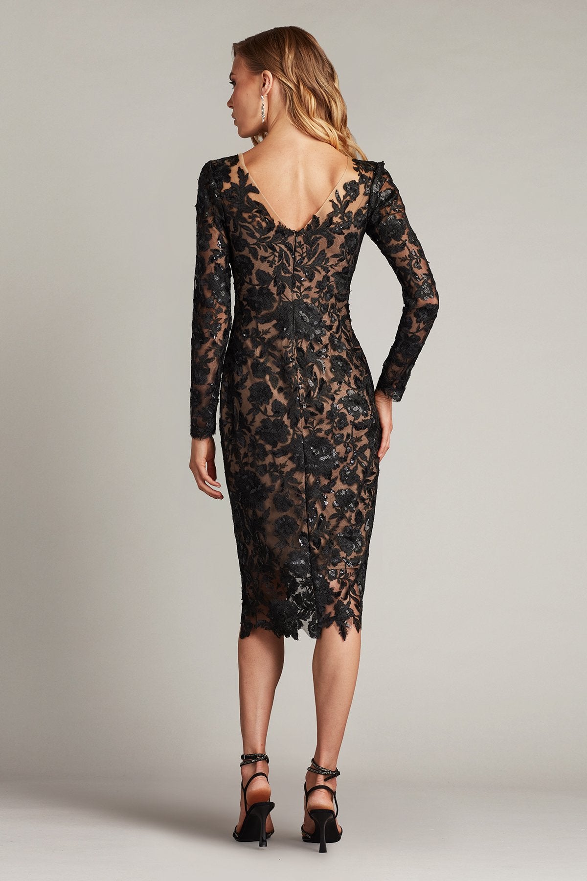 Senoia Sequin Embroidered Illusion Dress
