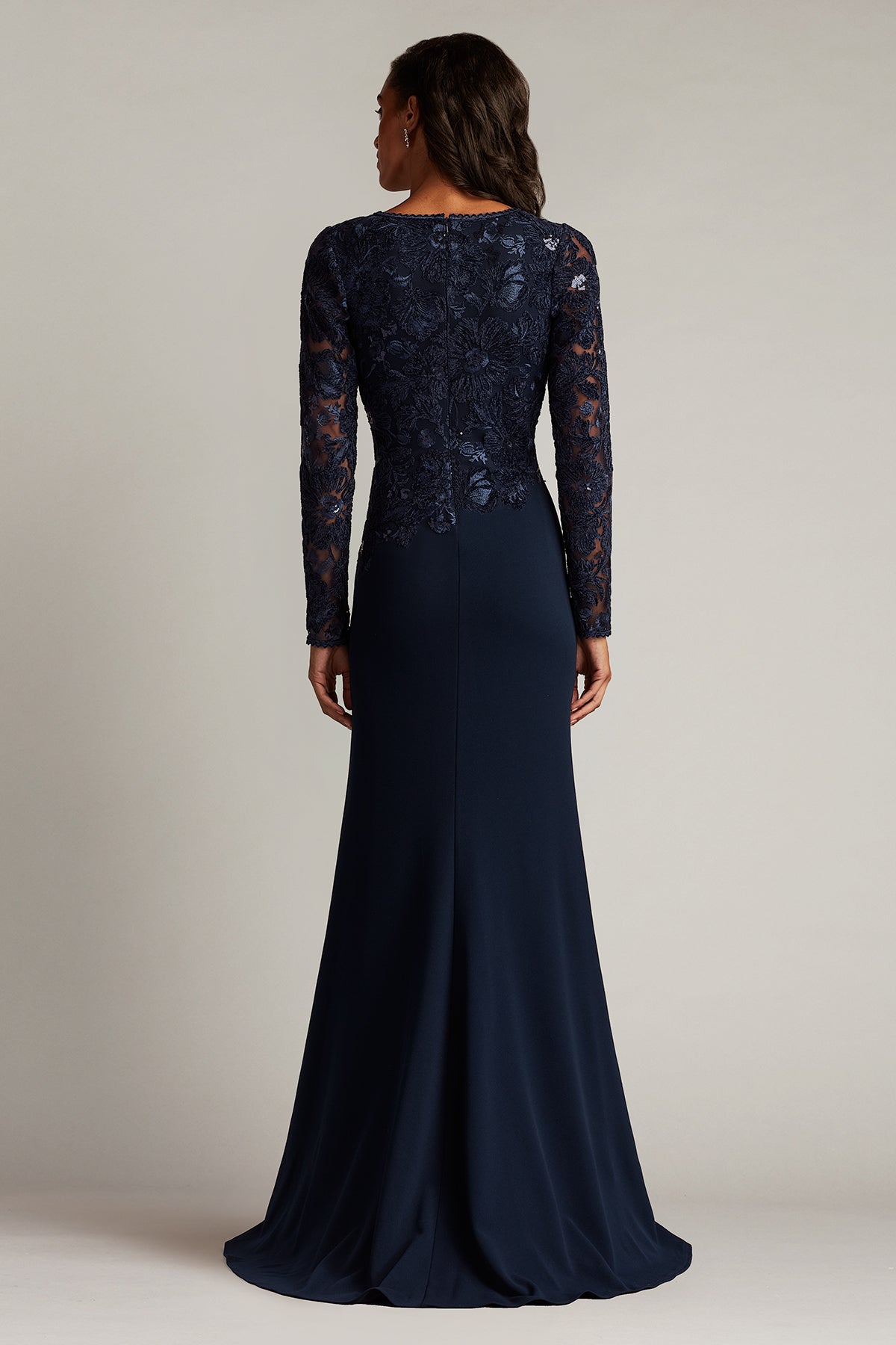 Forena Embroidered Crepe Gown