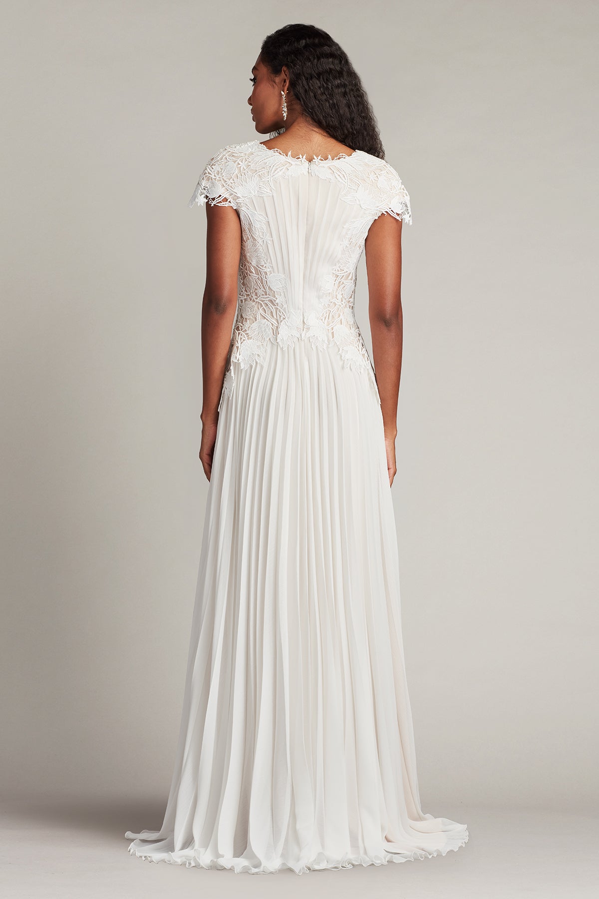 Cassiel Pleated Chiffon Gown