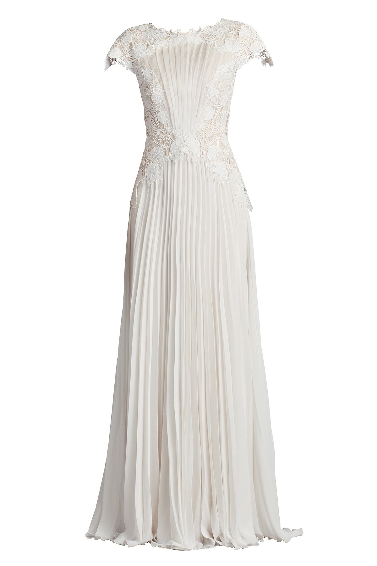 Cassiel Pleated Chiffon Gown