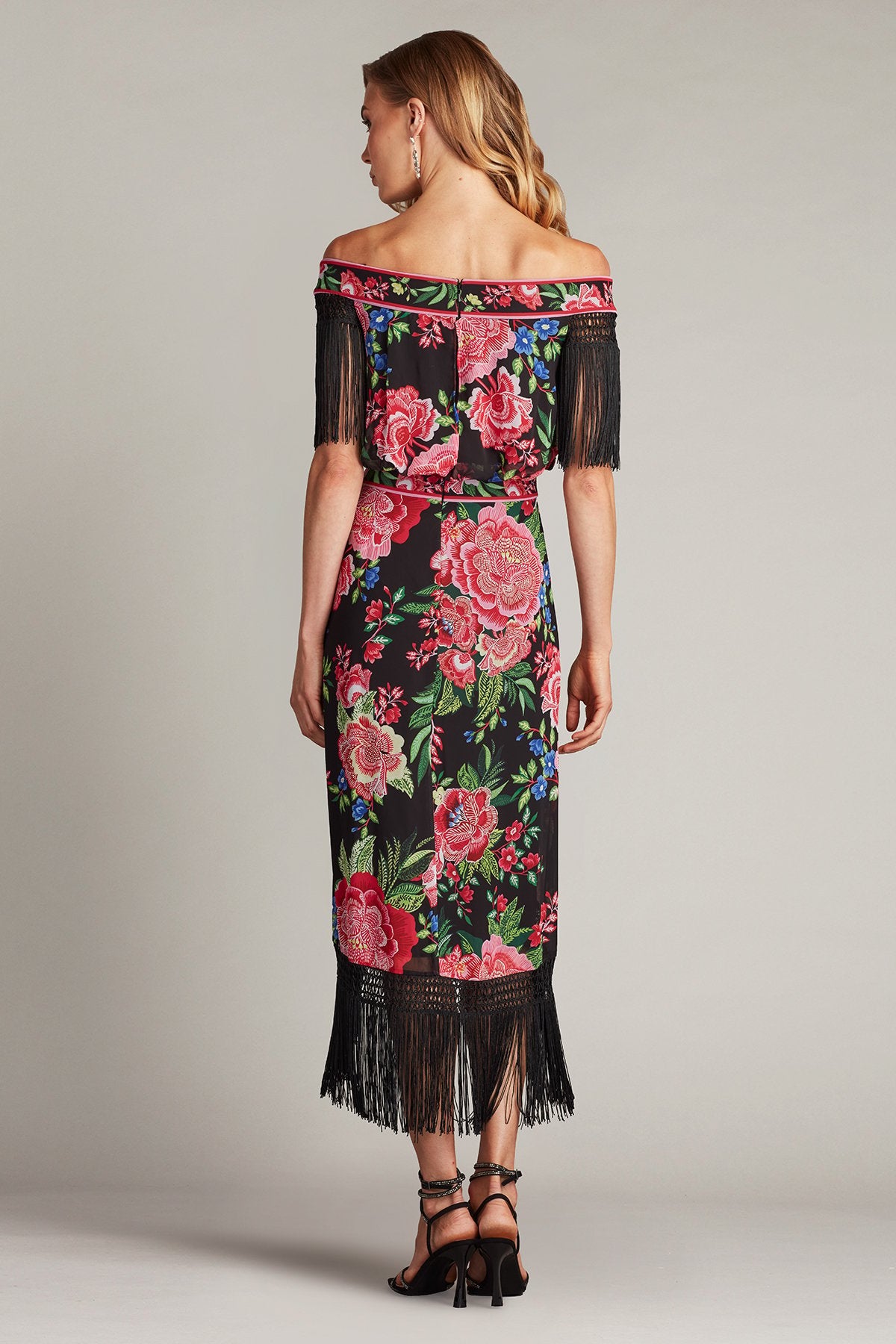 Kaiser Floral Fringe Midi Dress