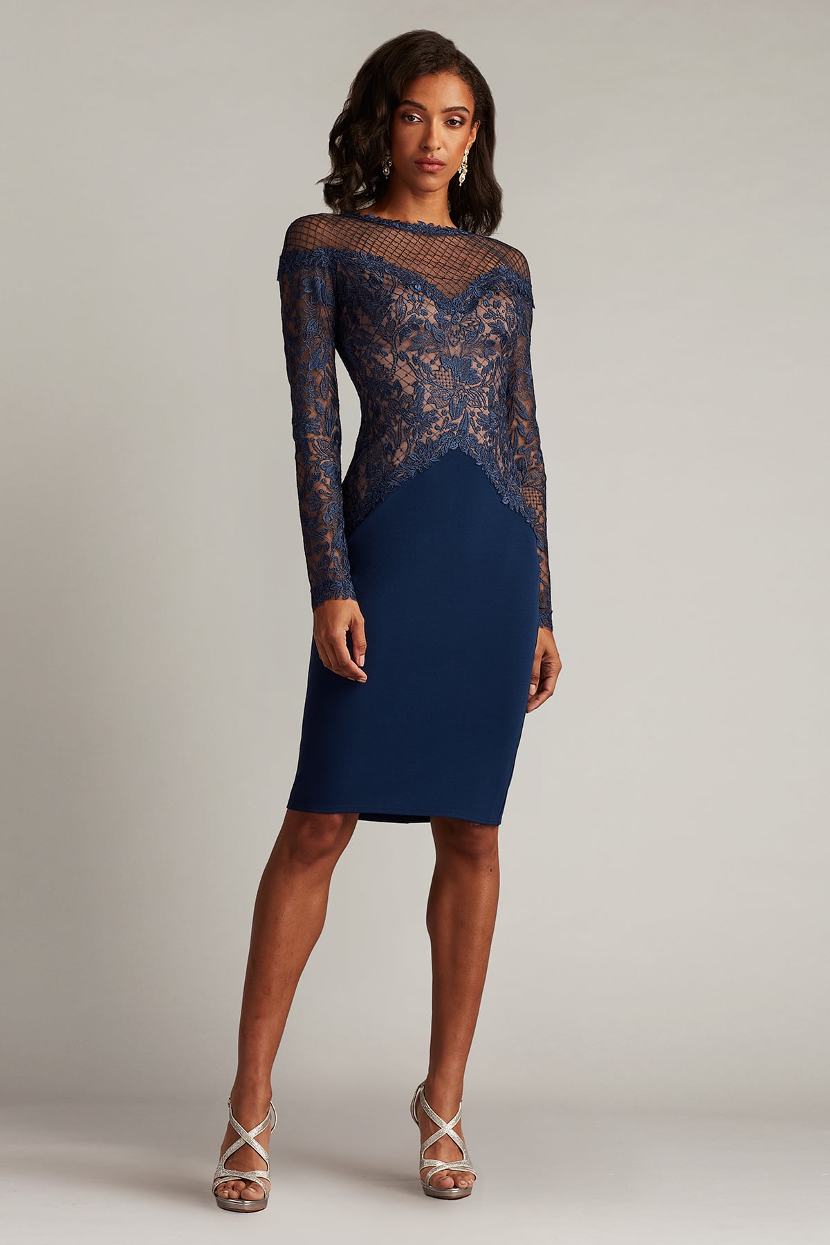 Lisette Embroidered Illusion Dress