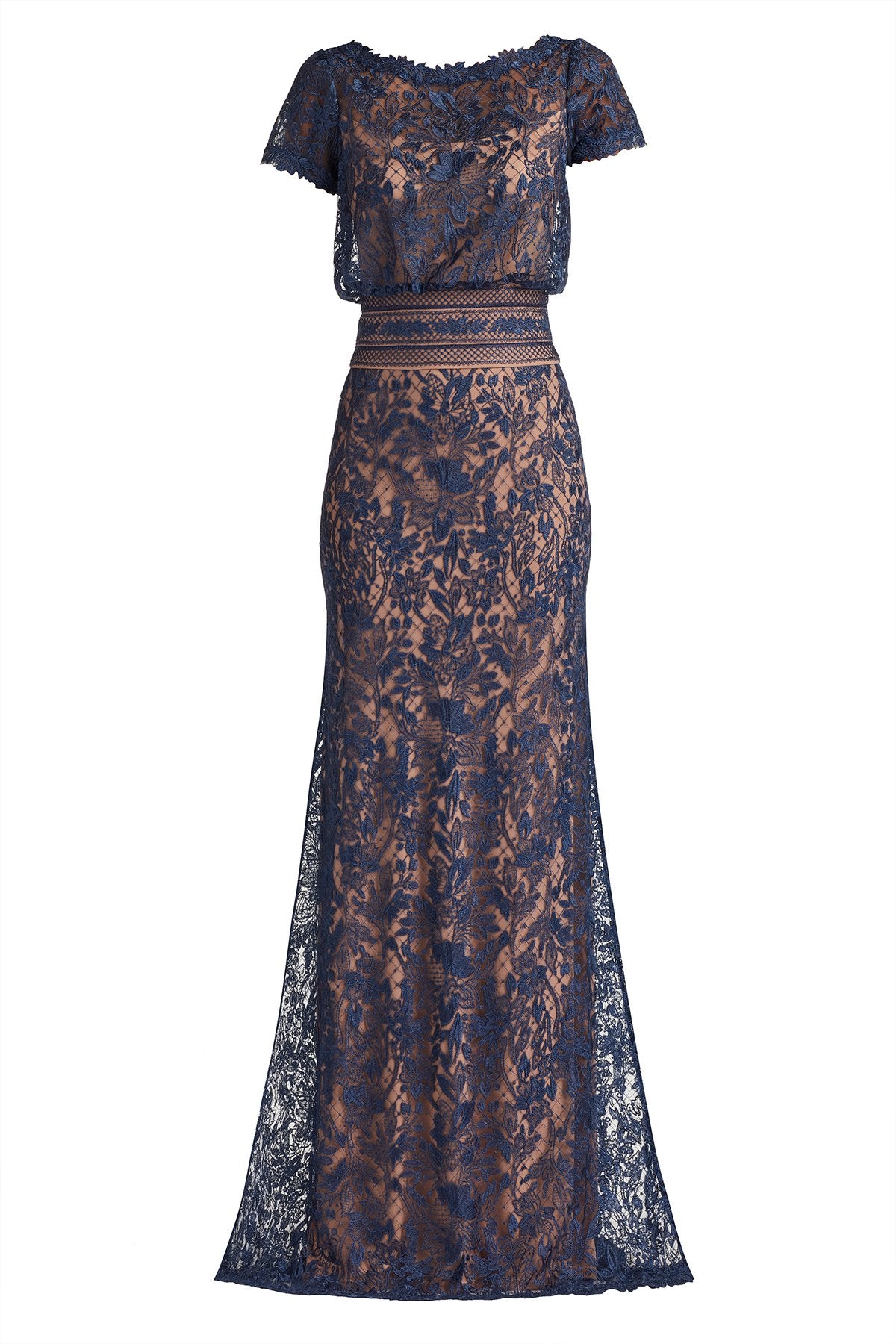 Calista Embroidered Blouson Gown