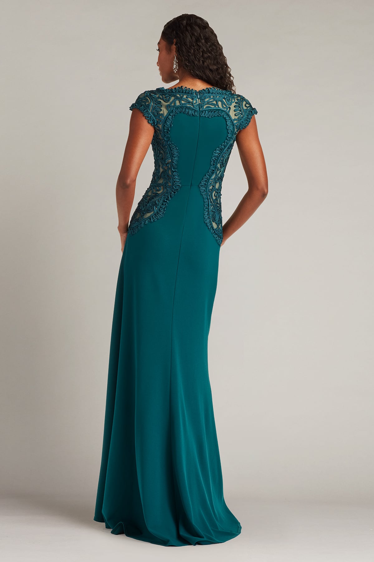 Johari Embroidered Illusion Gown