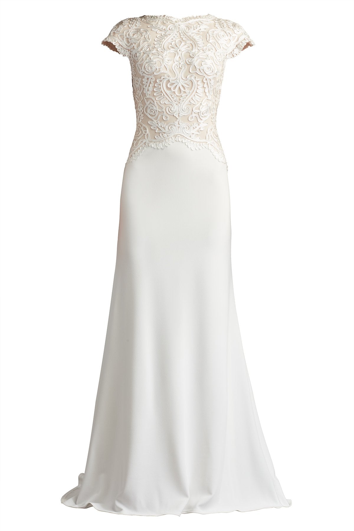 Isadora Embroidered Crepe Gown