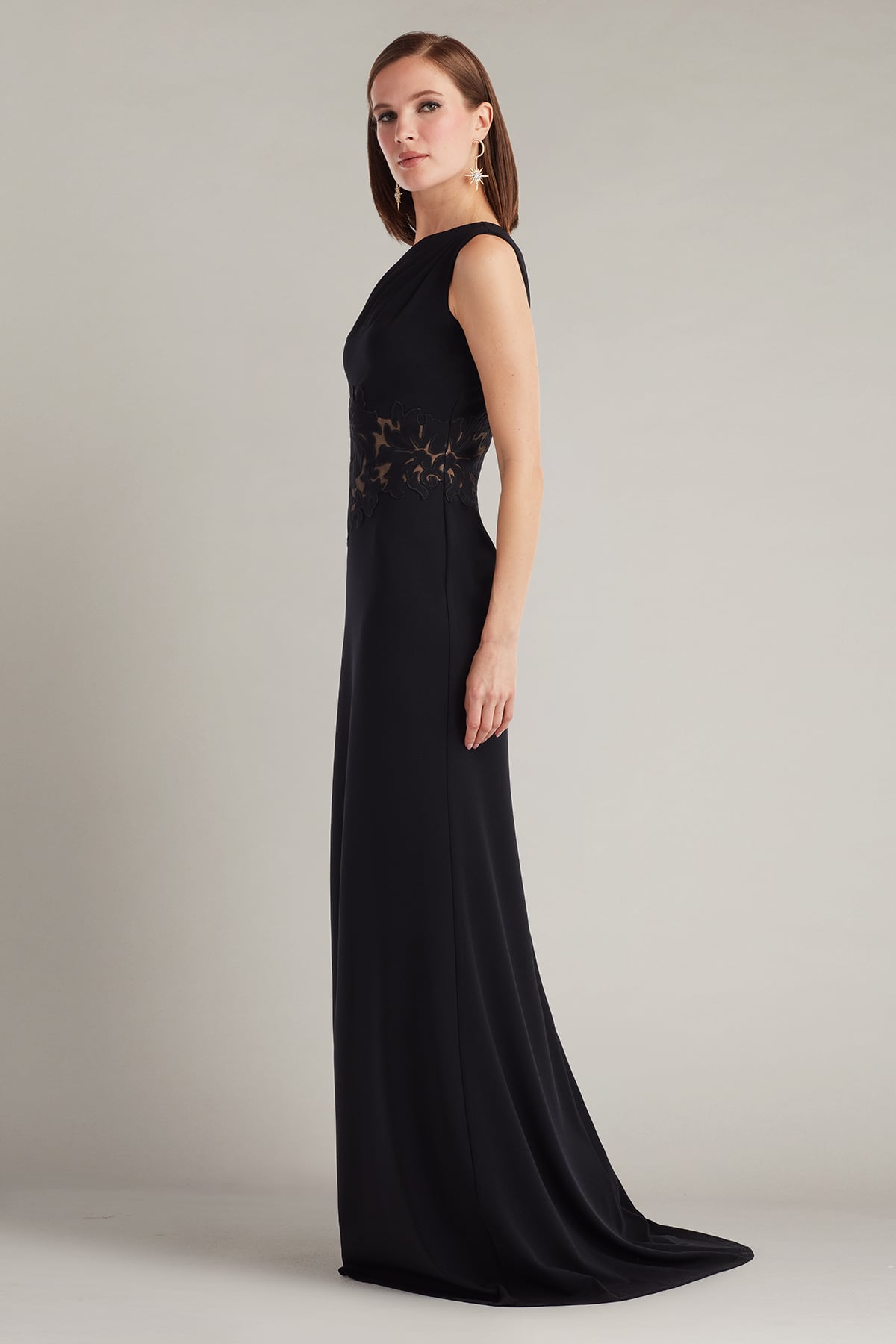 Verrier One-Shoulder Illusion Gown