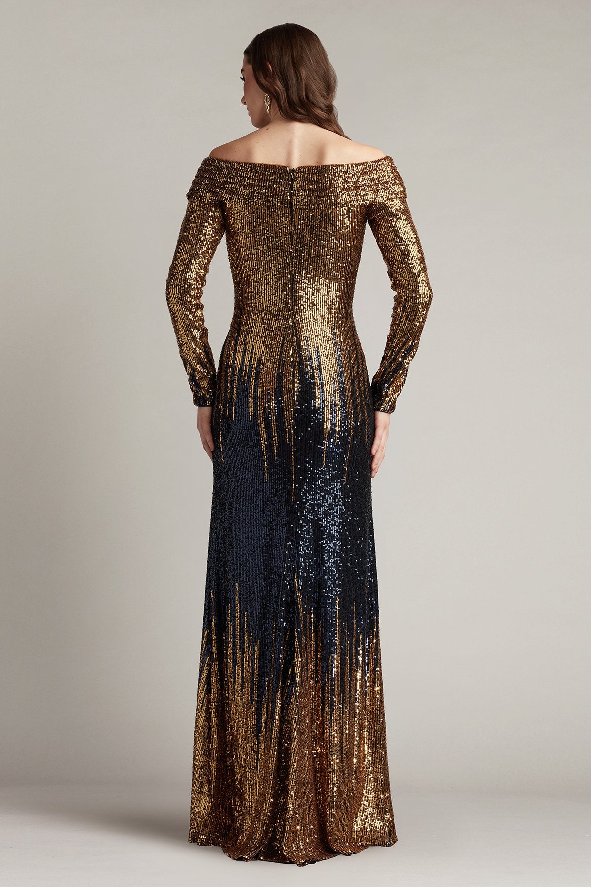 Vionne Off-Shoulder Sequin Gown