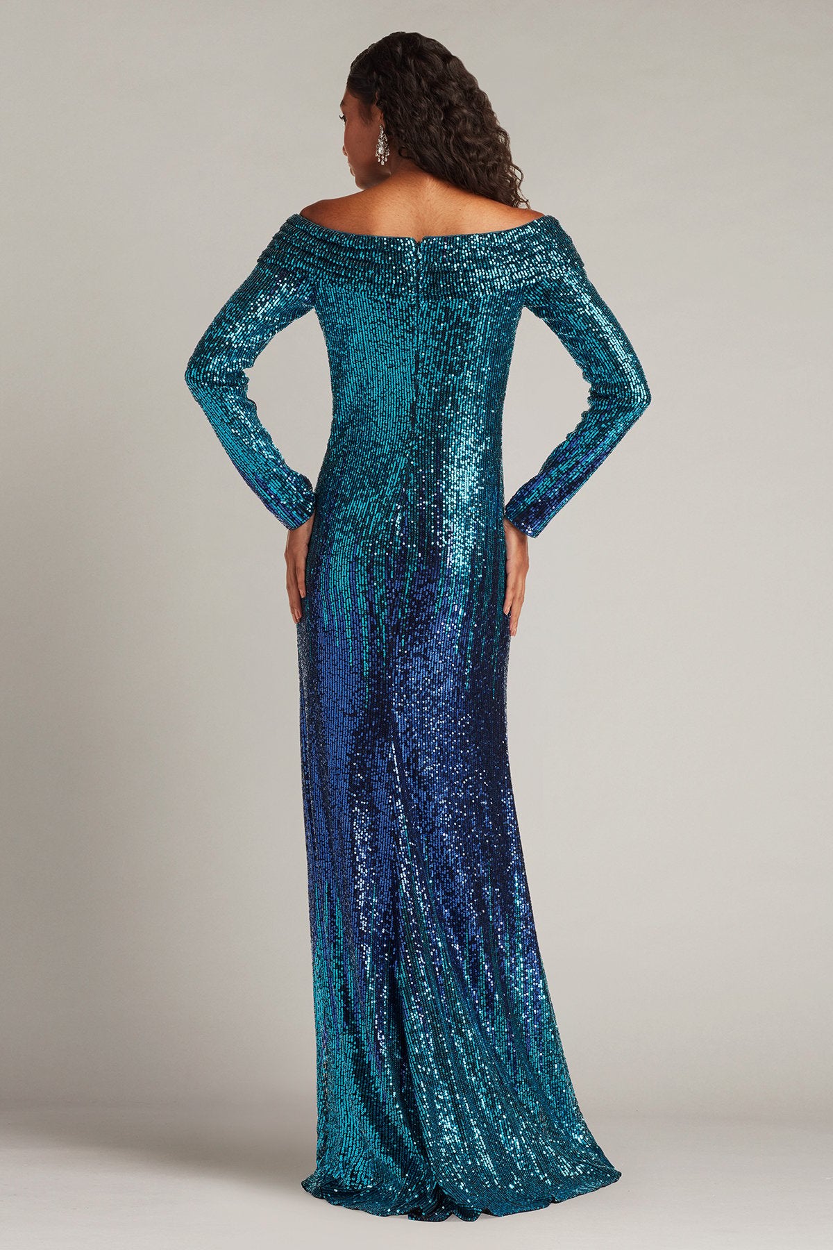 Vionne Off-Shoulder Sequin Gown