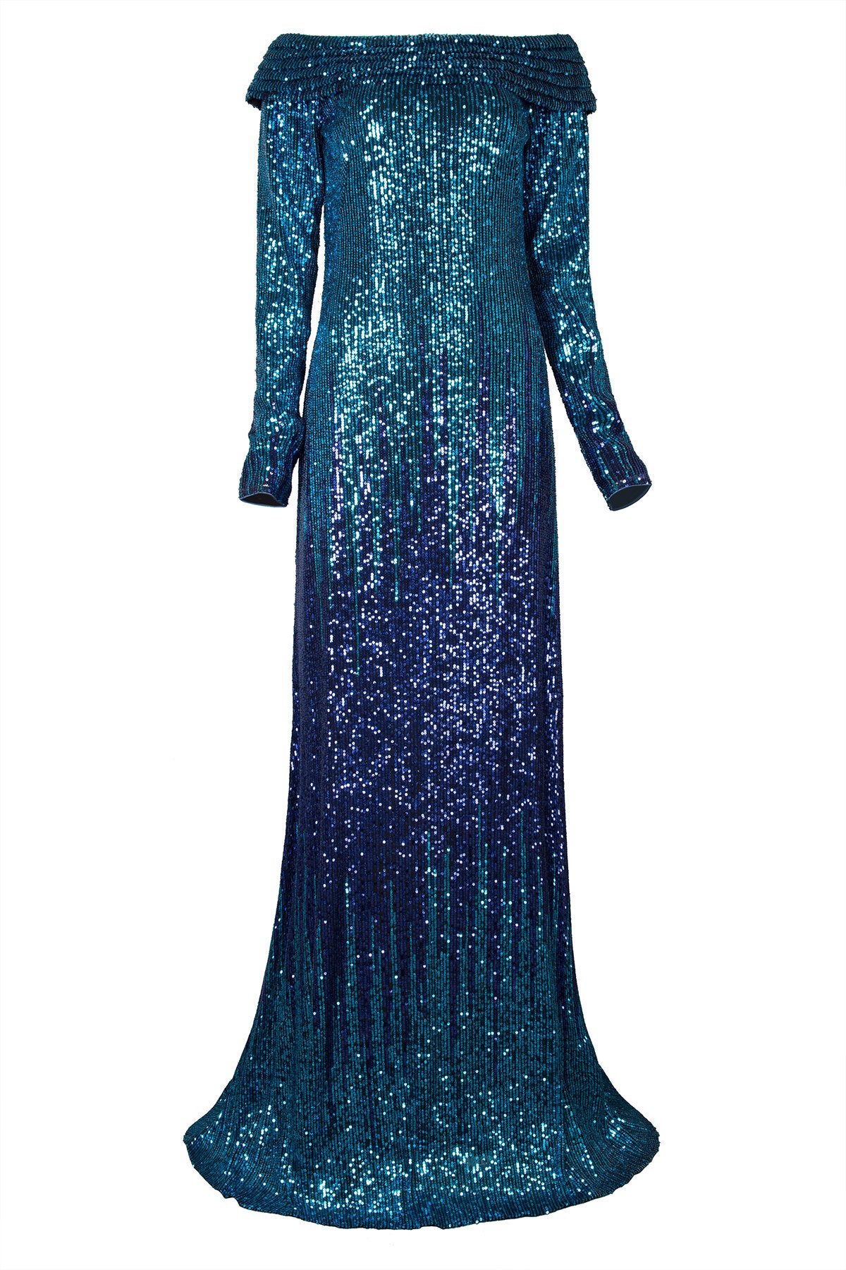 Vionne Off-Shoulder Sequin Gown