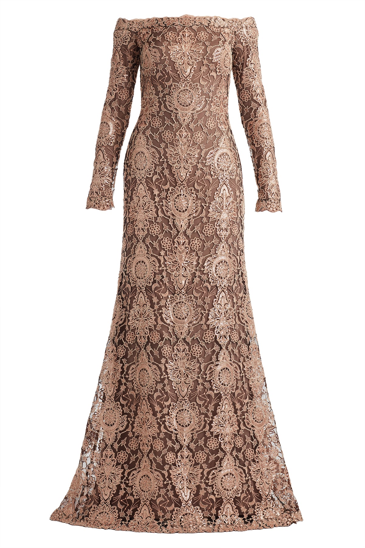 Elisara Sequin Embroidered Gown