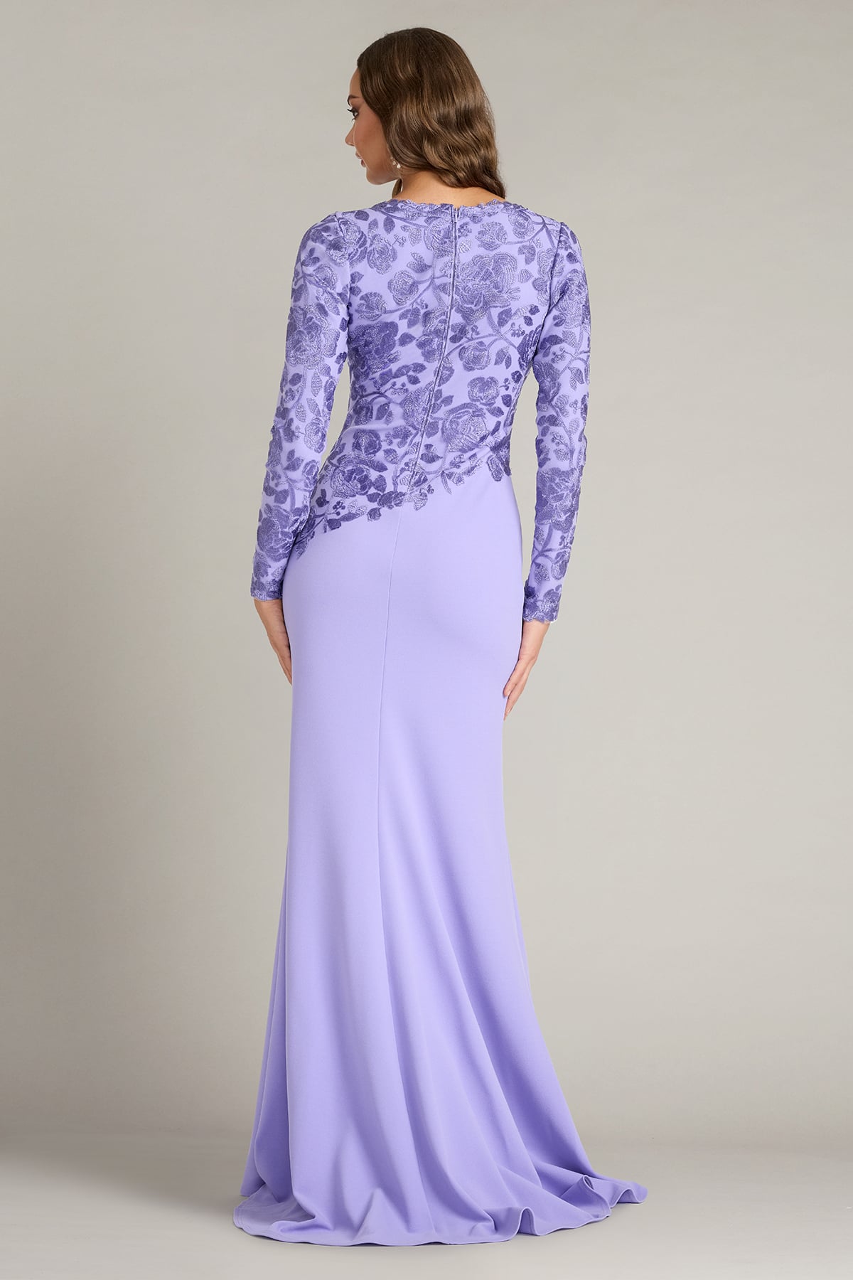 Kisha Embroidered Crepe Gown