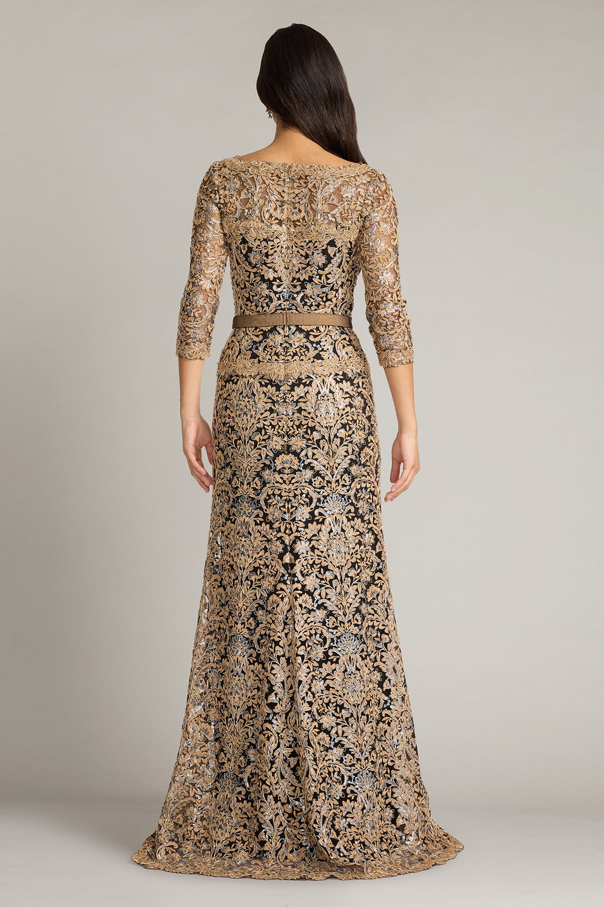 Aziza Sequin Embroidered Tulle Gown