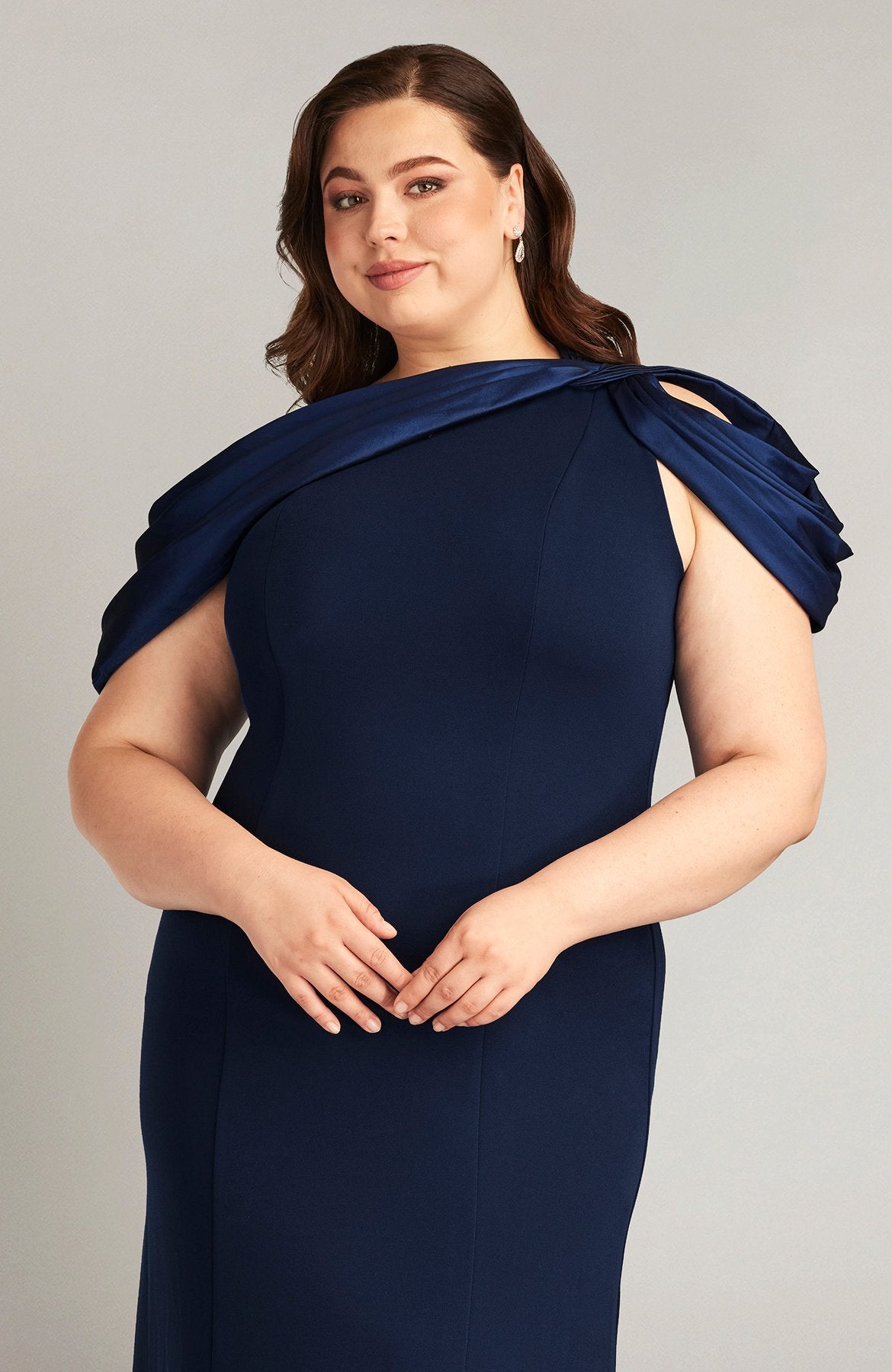 Carlene Shoulder Drape Gown - PLUS SIZE