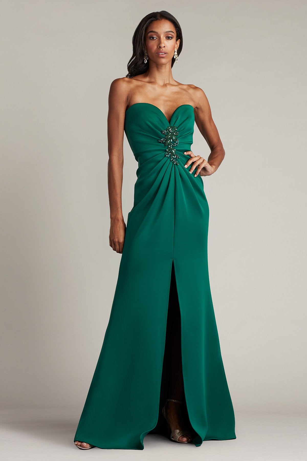 Tia Draped Strapless Gown