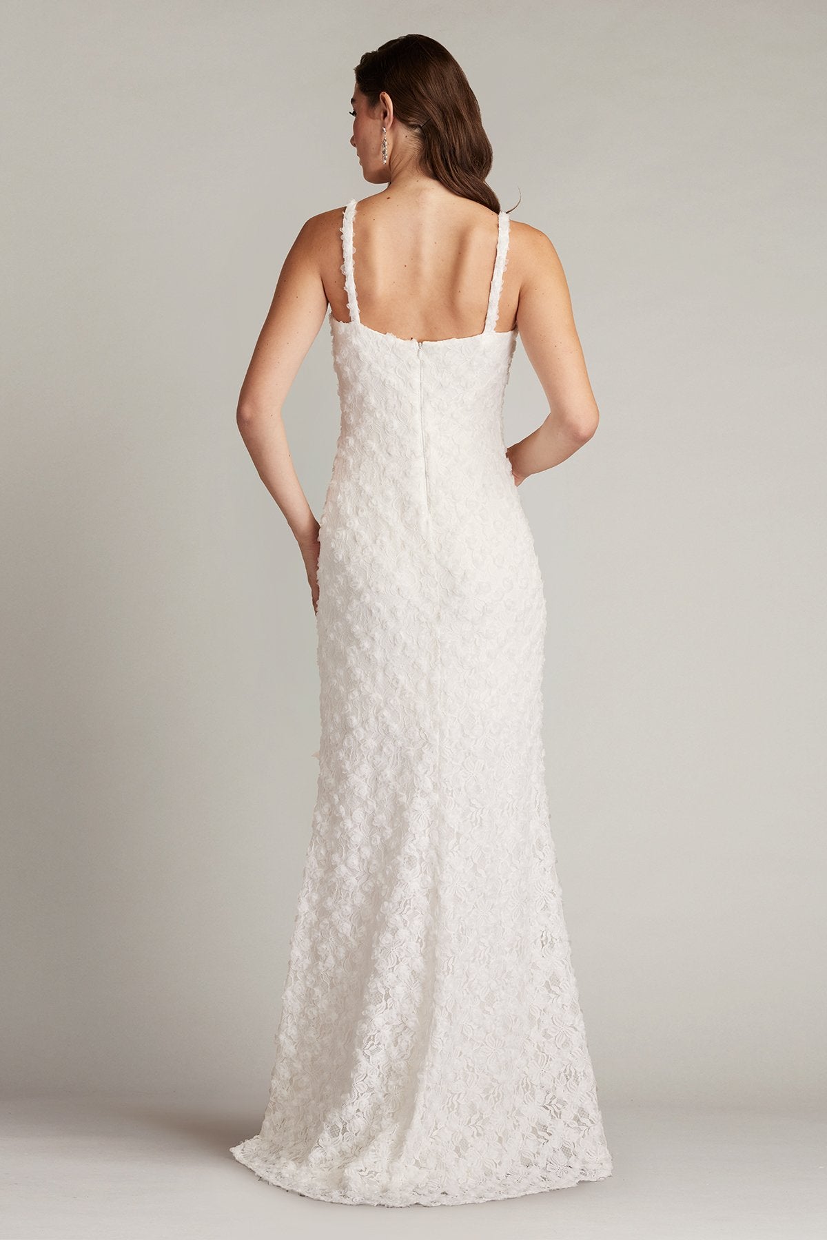 Erma 3D Floral Spaghetti Strap Gown