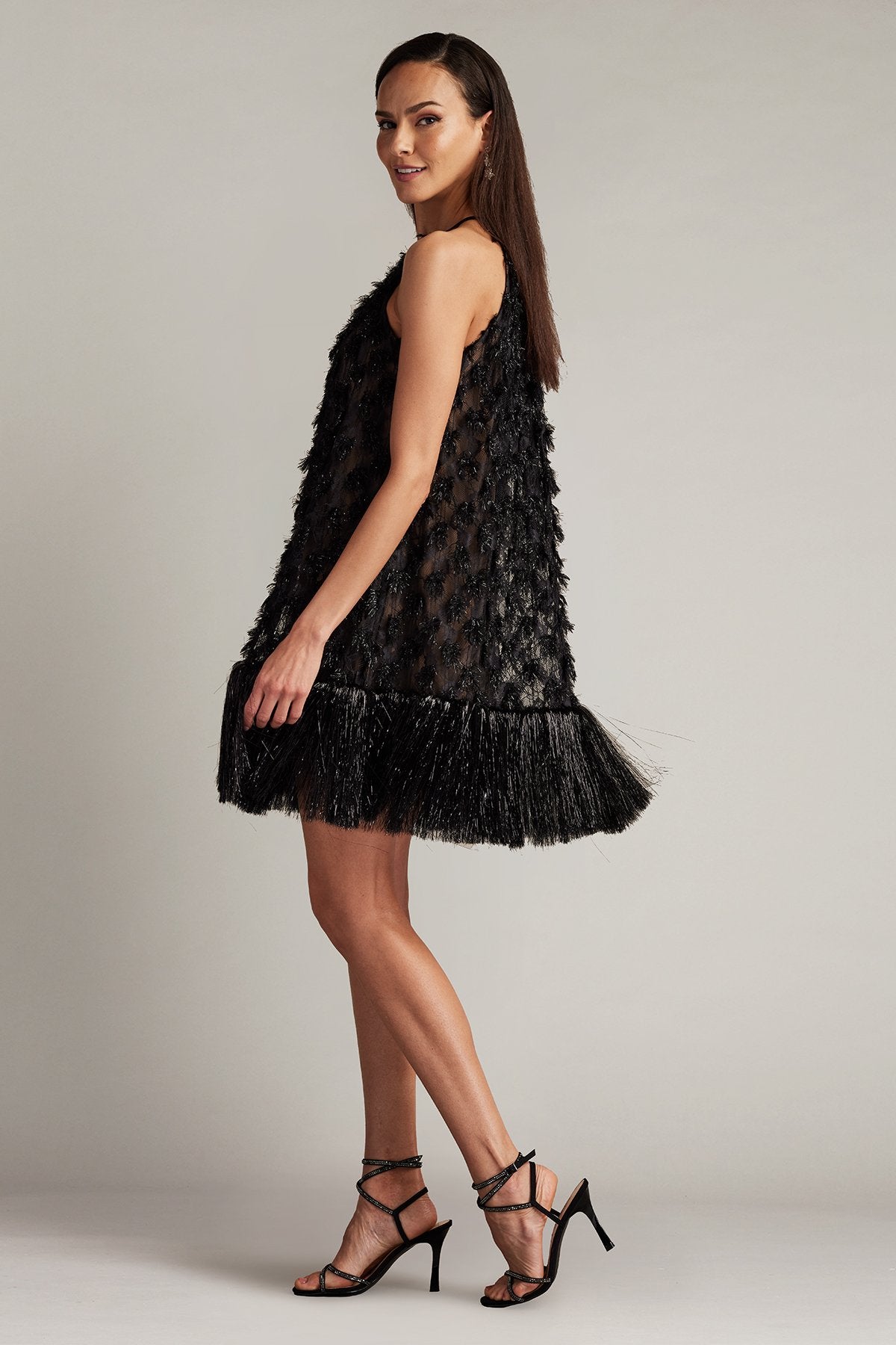 Prima Sequin Tulle Trapeze Mini Dress
