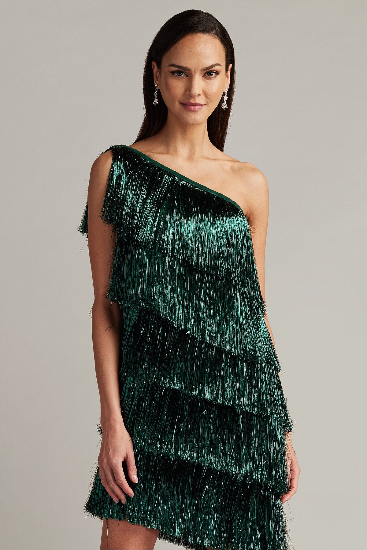 Sonny Metallic Fringe Mini Dress
