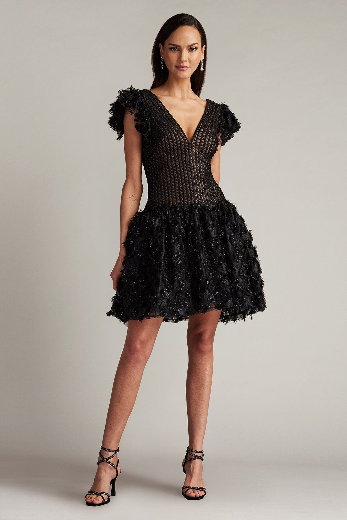 Minx Flower Embellished Mini Dress