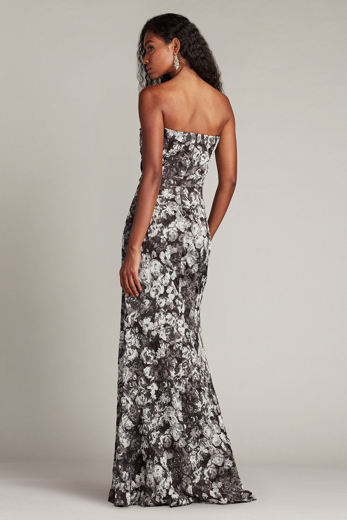 Carnie Strapless Floral Print Gown
