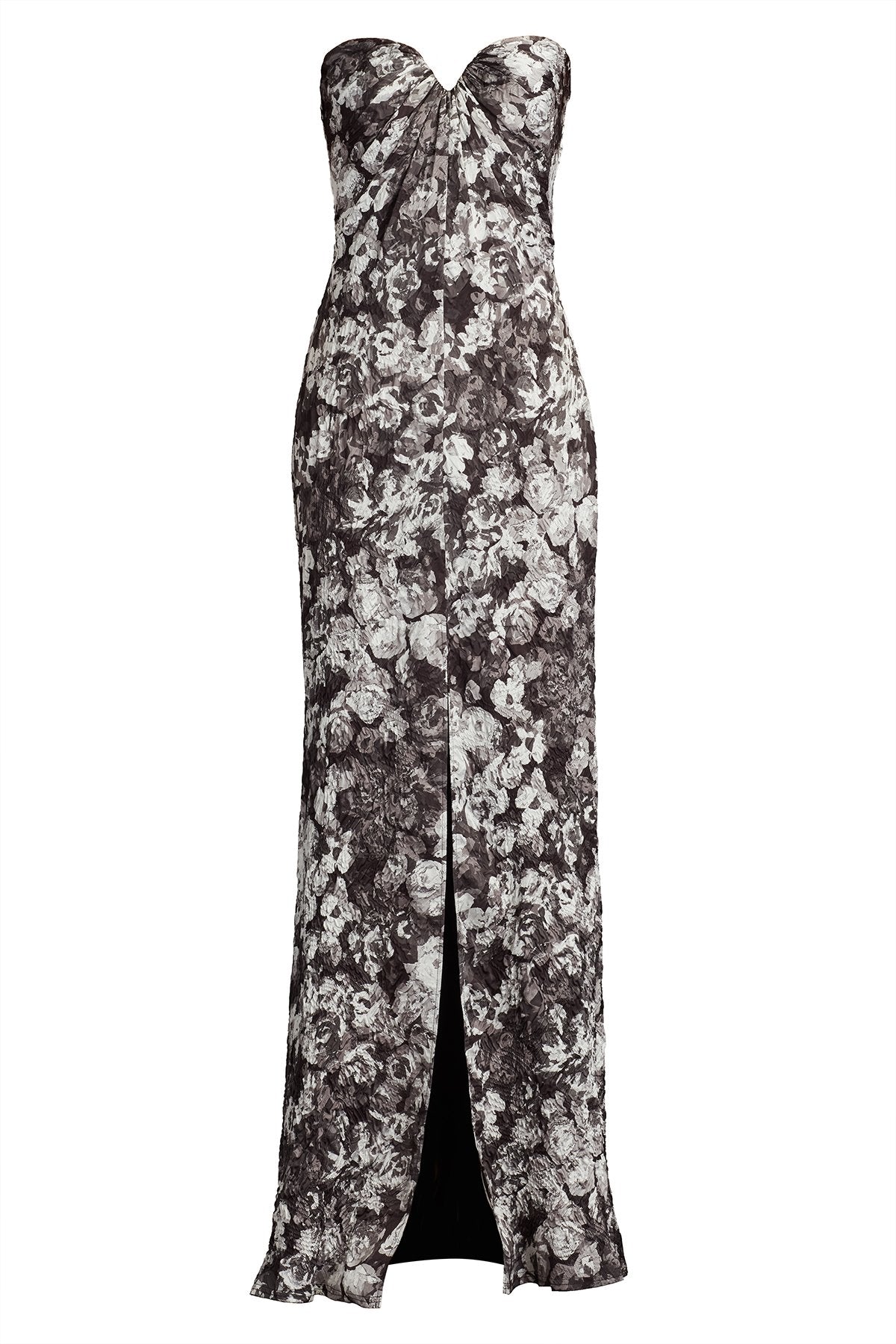 Carnie Strapless Floral Print Gown