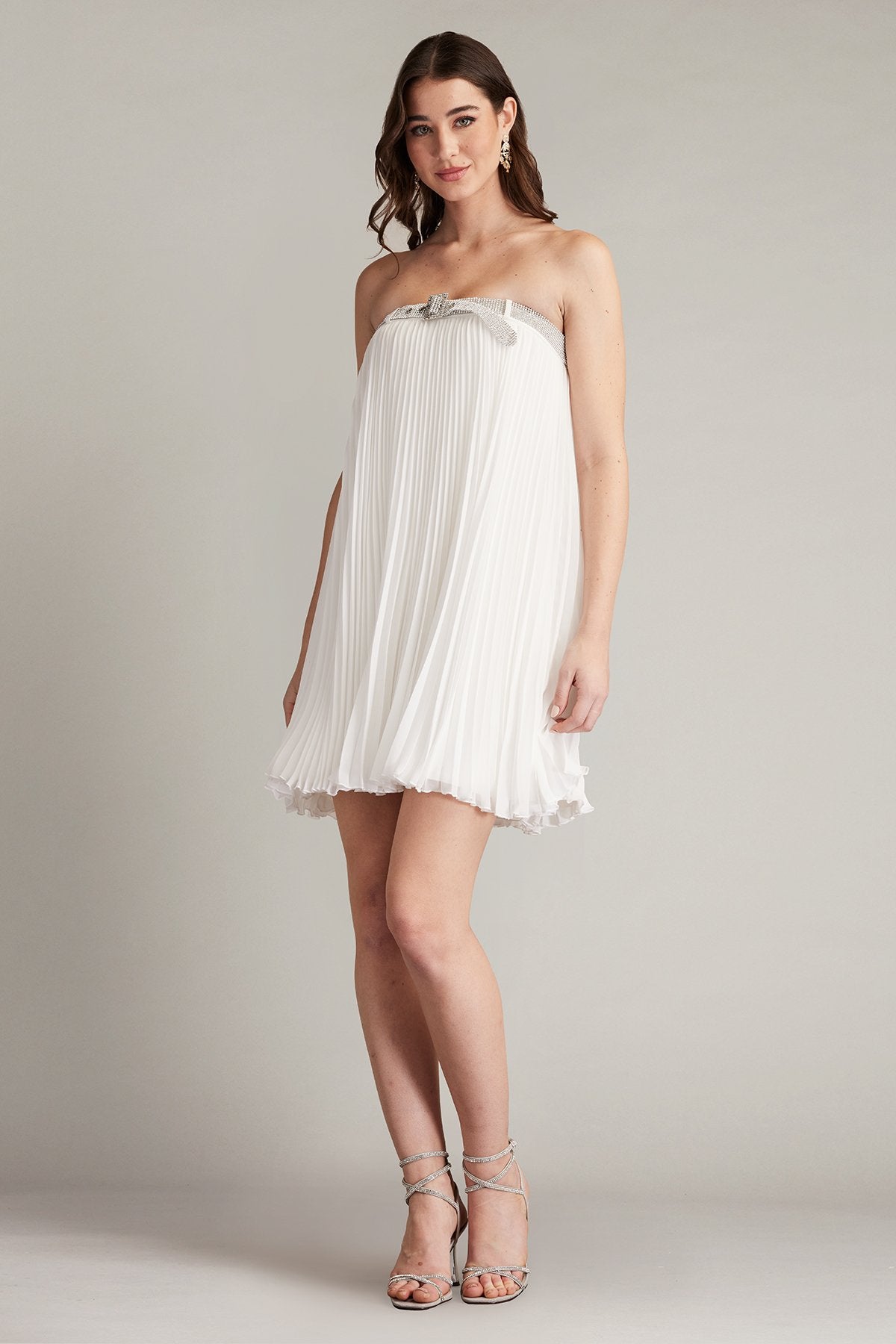 open lace back dress Mini Trapeze Dress
