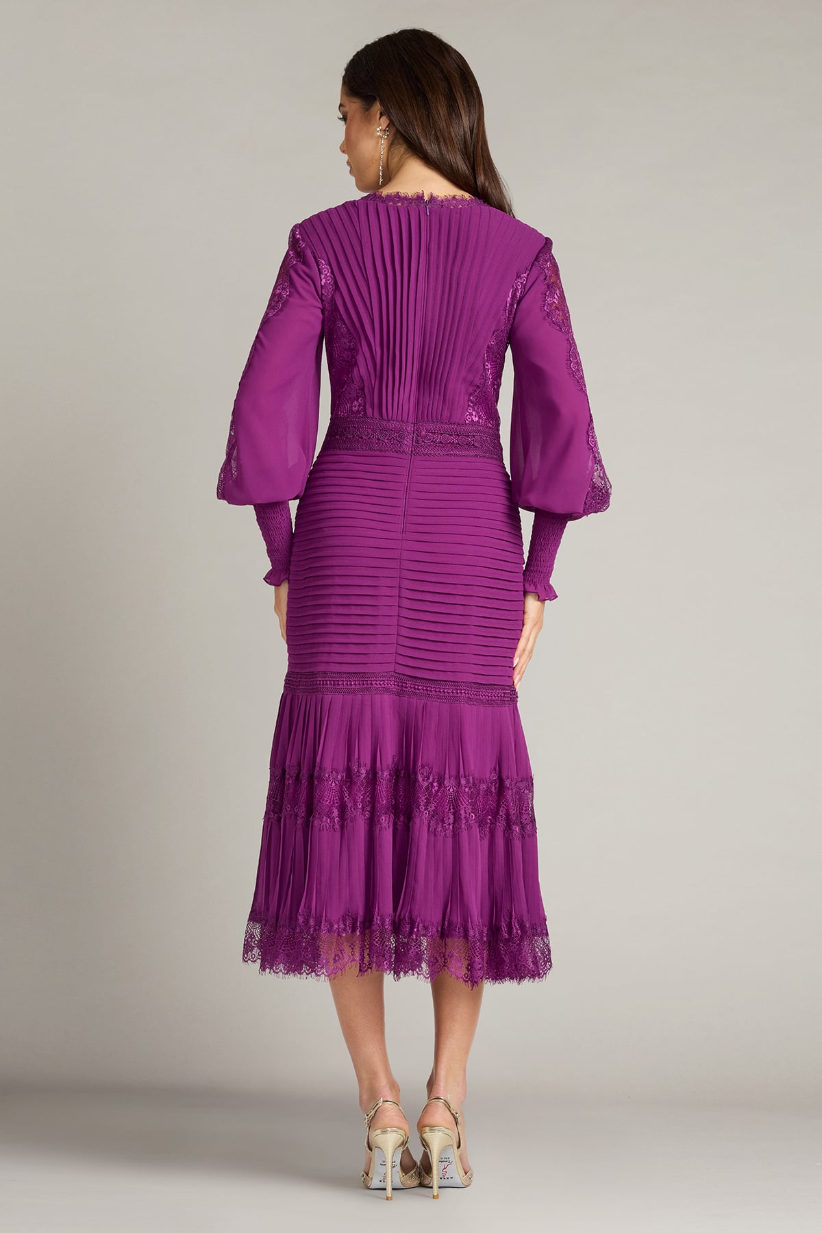 Nyssa Bishop Sleeve Dress GRPHT – Tadashi Shoji Official Online