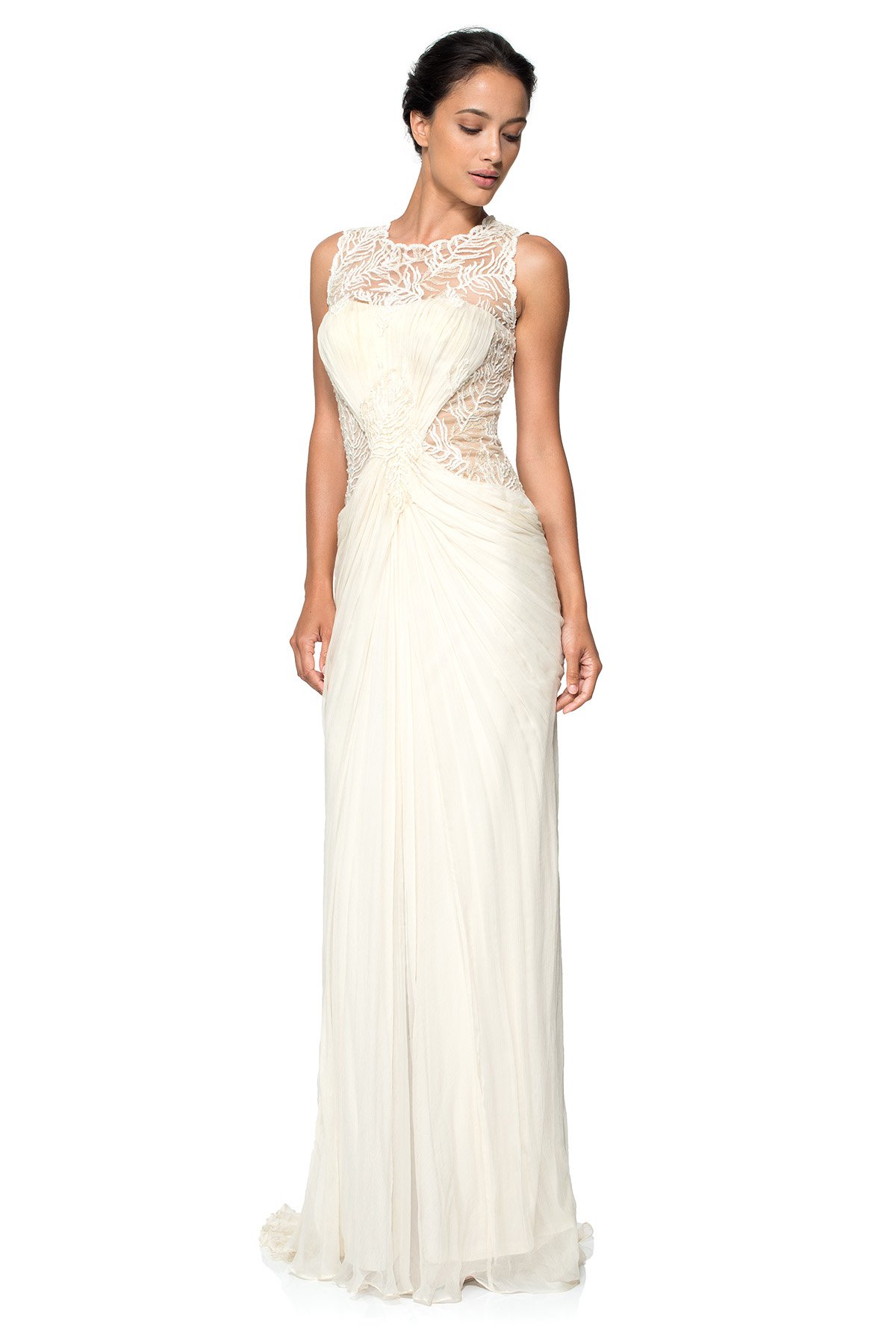 Chiffon Gown Tadashi Shoji Lace Dress