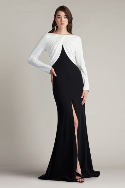 Model Posing in Elegant Black Dress · Free Stock Photo